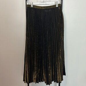Vintage 90s Ann Wi Black Metallic Plate Disco Skirt Y2K Women Size L